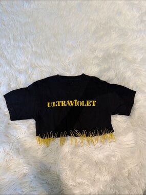 Black and Yellow Crop Top